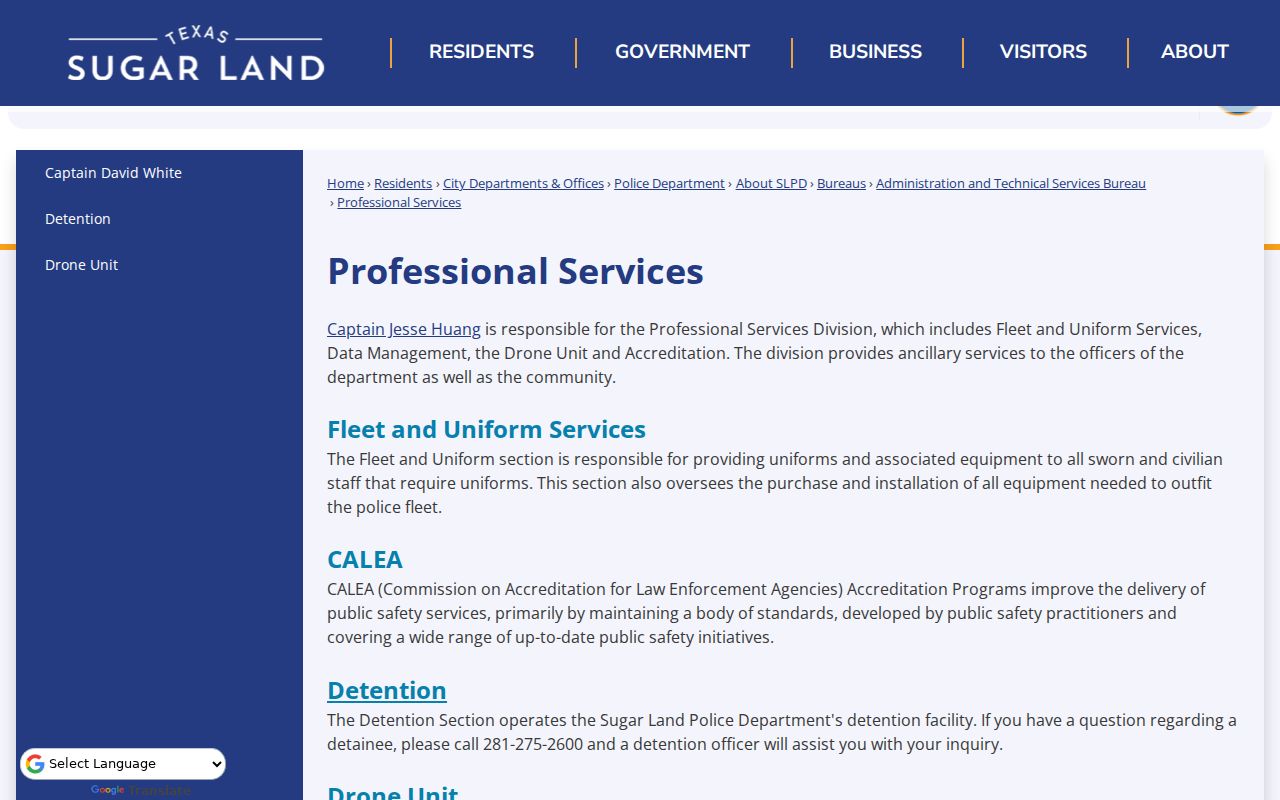 Sugar Land warrant resolution officers and court security